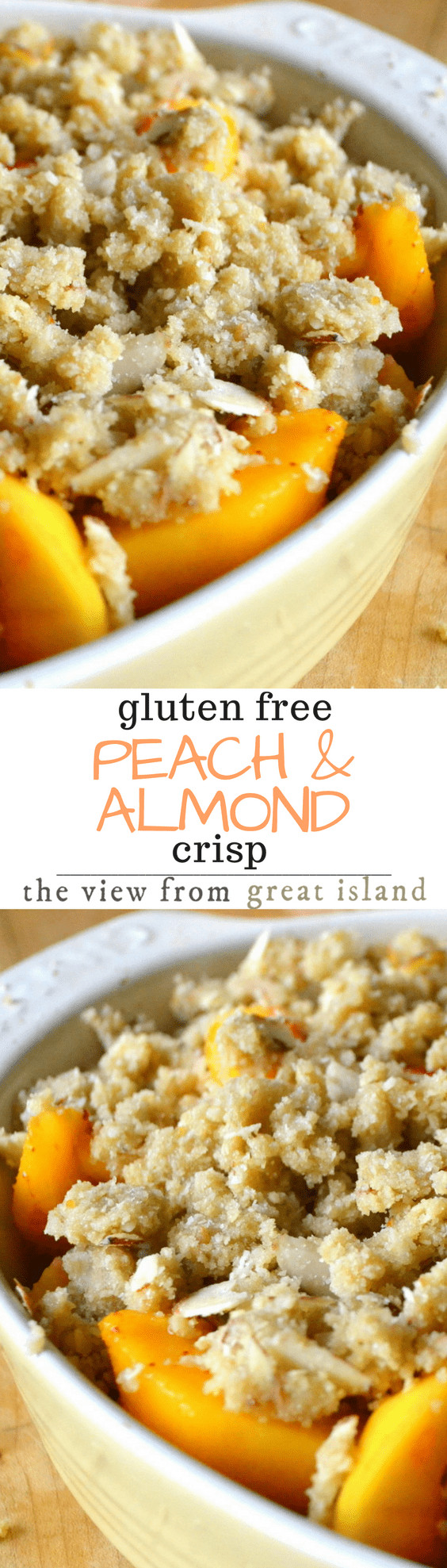 Gluten Free Peach Dessert
 Gluten Free Peach and Almond Crisp