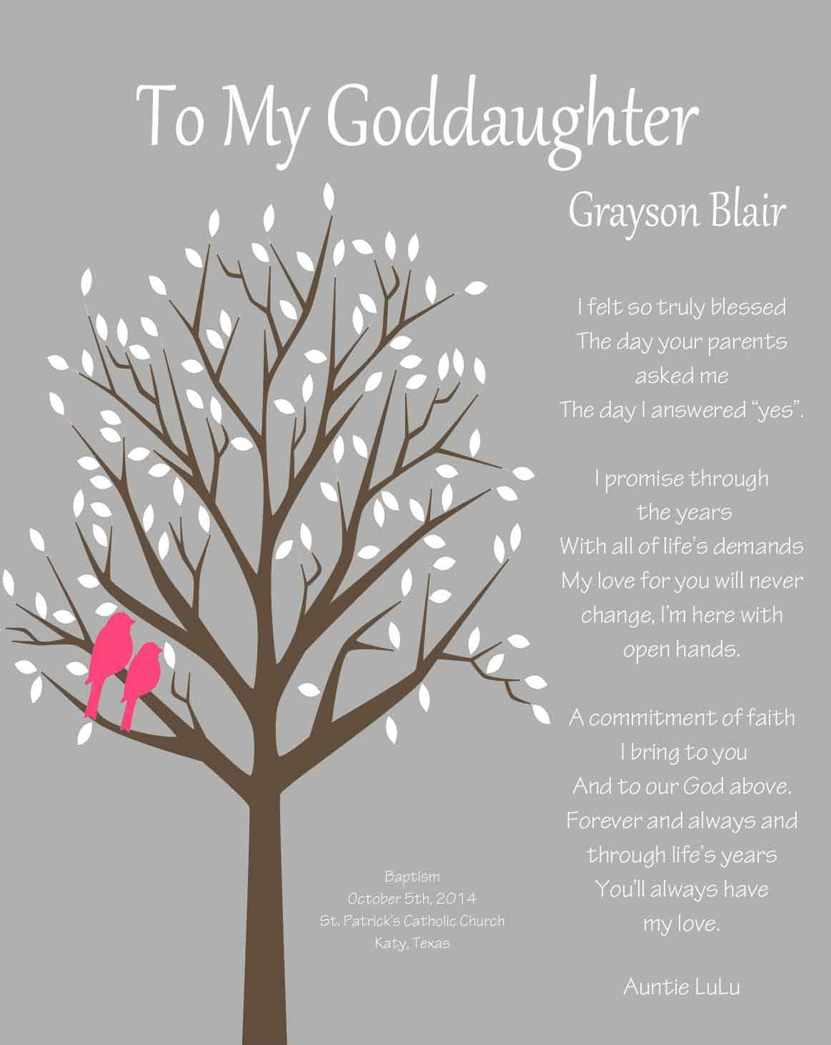 Godmother To Goddaughter Quotes
 GODDAUGHTER t Gift for Goddaughter by WhisperHills on
