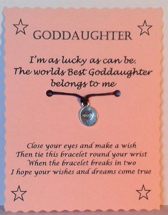 Godmother To Goddaughter Quotes
 Goddaughter t Wish Bracelet Goddaughter Bracelet