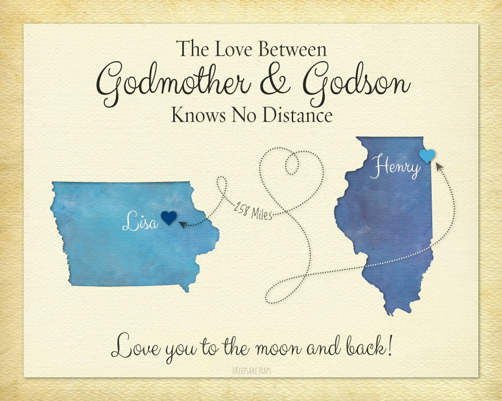 Godmother To Goddaughter Quotes
 Godmother Gift Godson Gift Long Distance Gift Personalized