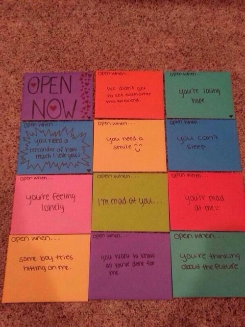 Going Away Gift Ideas For Girlfriend
 open when Tumblr couples