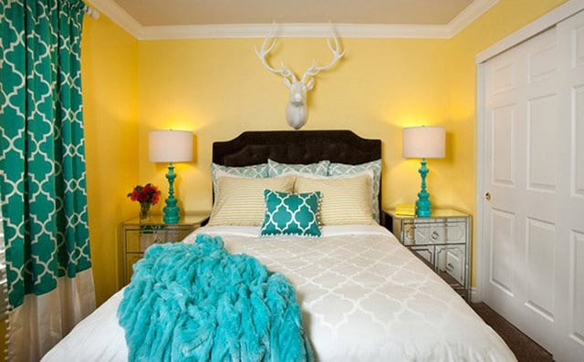 Gold Bedroom Walls
 41 Unique and Awesome Turquoise Bedroom Designs The
