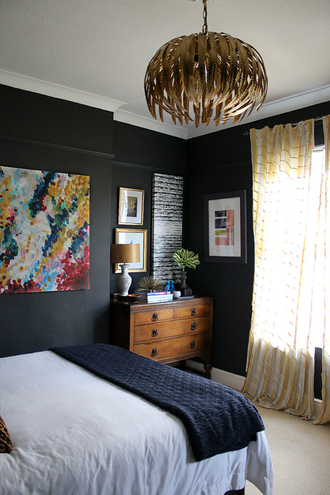 Gold Bedroom Walls
 My New Gold Glam Light Fixture in the Bedroom Swoon Worthy