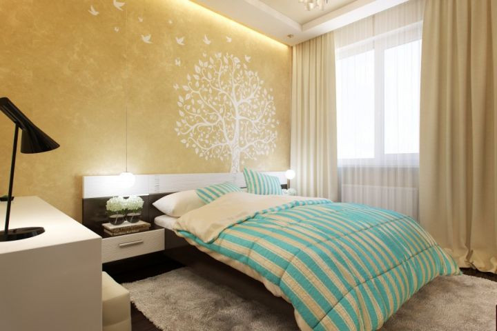 Gold Bedroom Walls
 20 Deluxe Blue and Gold Bedroom Designs
