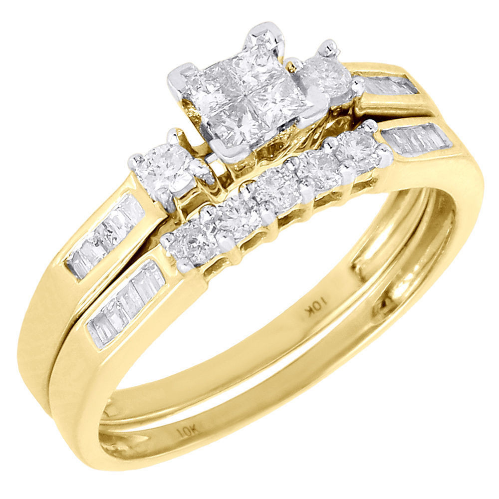 Gold Diamond Wedding Rings
 La s 10K Yellow Gold Diamond Engagement Ring Princess