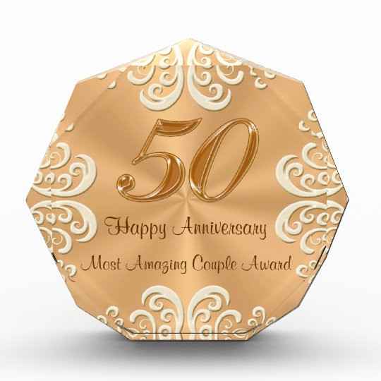 Gold Wedding Anniversary Gift Ideas
 Customizable 50th Golden Wedding Anniversary Gifts