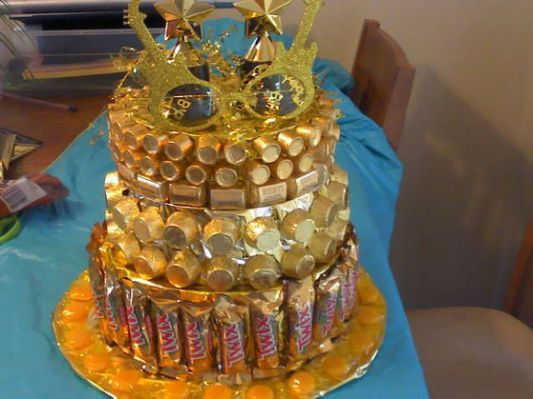 Golden Birthday Decorations
 Golden birthday candy cake empty …