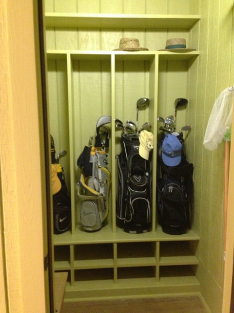 Golf Organizer For Garage
 SereneGreenGA Kiawah Island HGTV Dream Home 2013 Tour