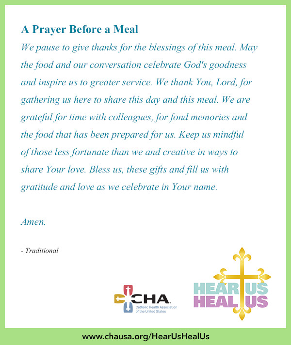 Grace For Easter Dinner
 A Prayer Before a Meal HearUsHealUs