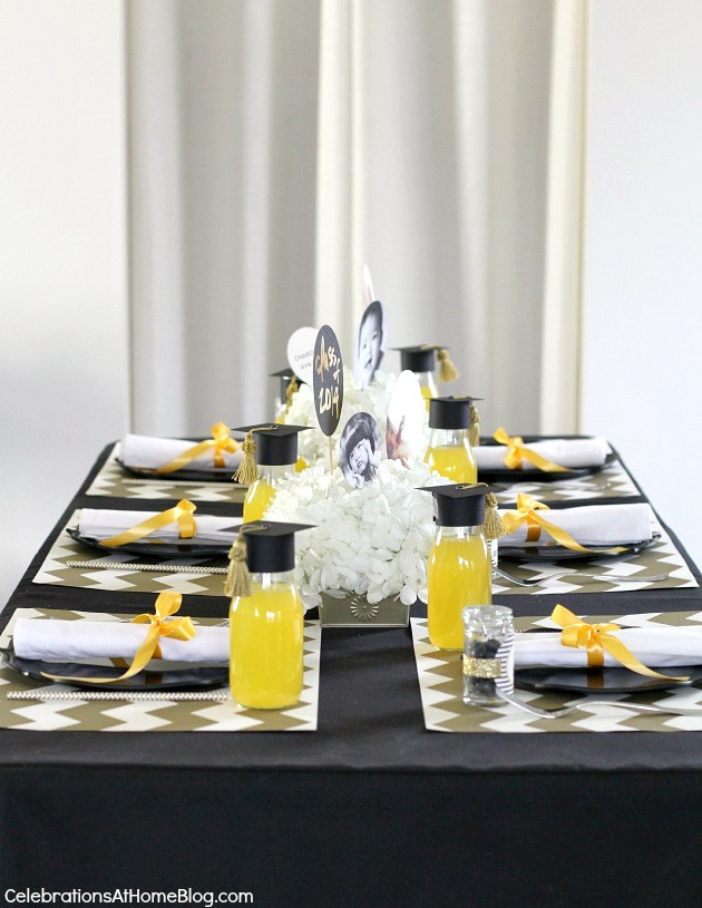 Graduation Party Table Setting Ideas
 Graduation Party Ideas Modern Classic Style by