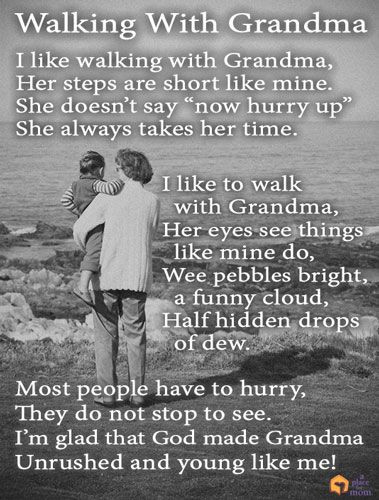 Grandmother And Granddaughter Bond Quotes
 Poem Walking With Grandma