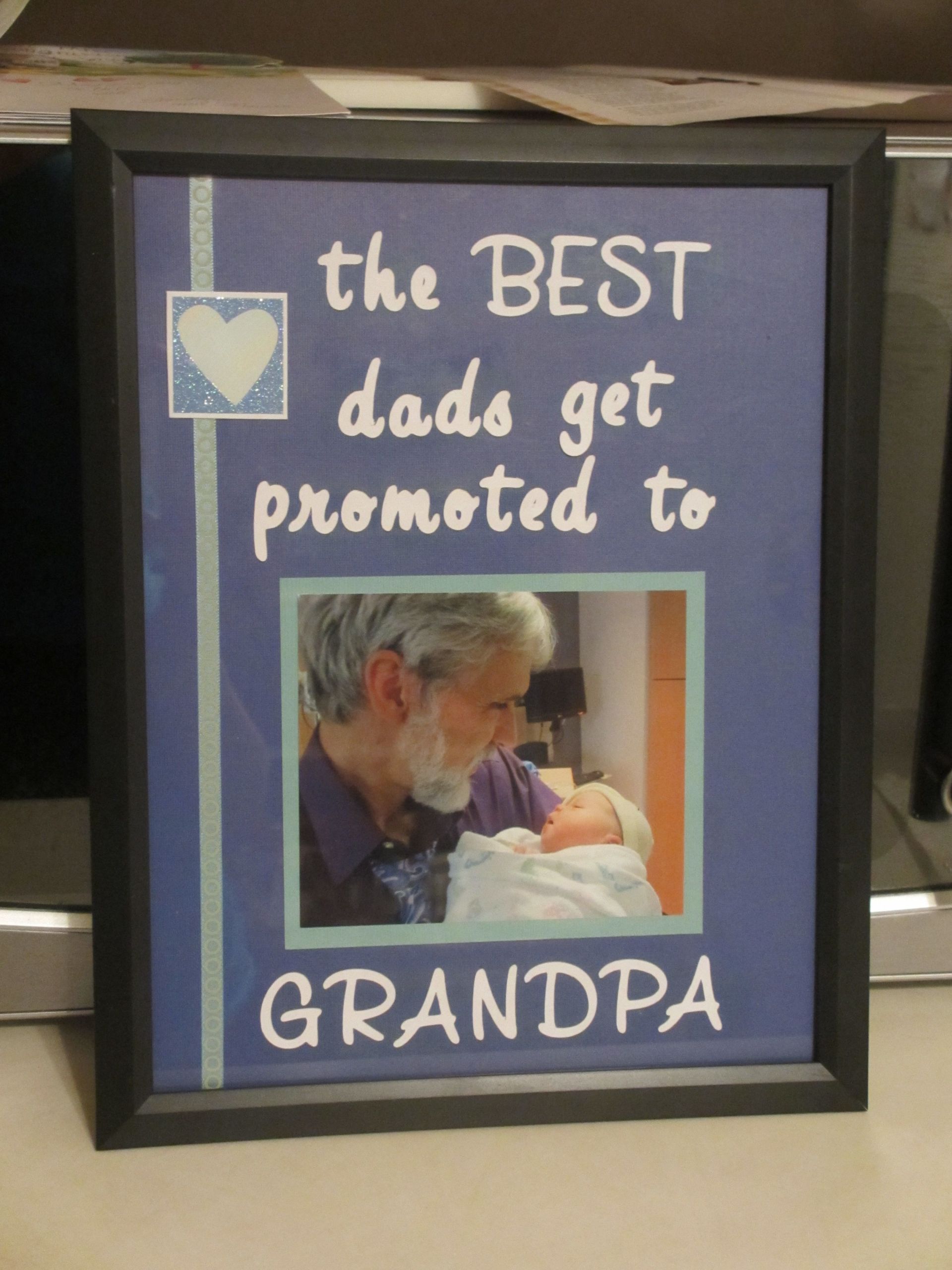 Grandpa Birthday Gifts
 first time grandpa t idea DIY dollar store frame used