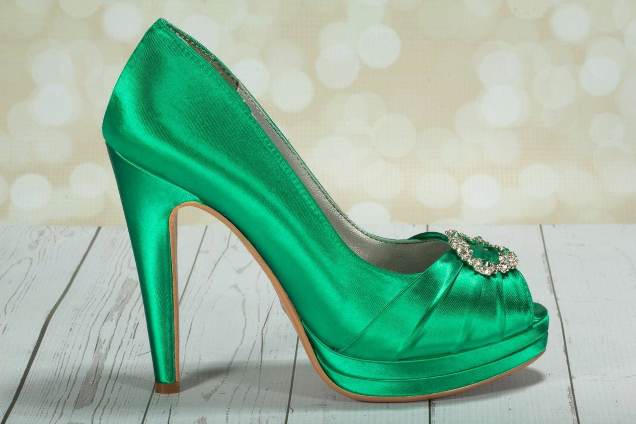 Green Shoe Wedding
 Emerald Green Wedding Shoes Green Irish Wedding Platform