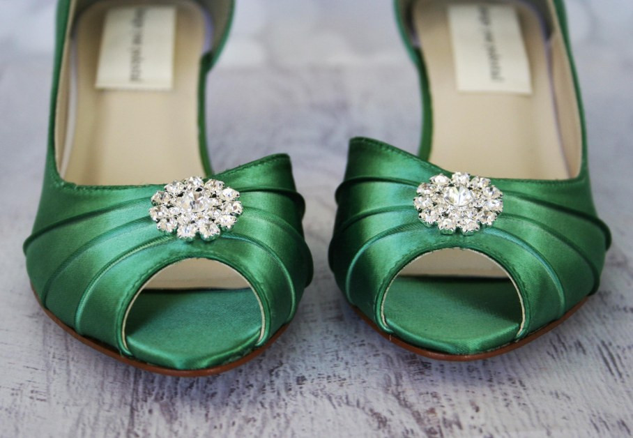 Green Shoe Wedding
 green wedding shoes