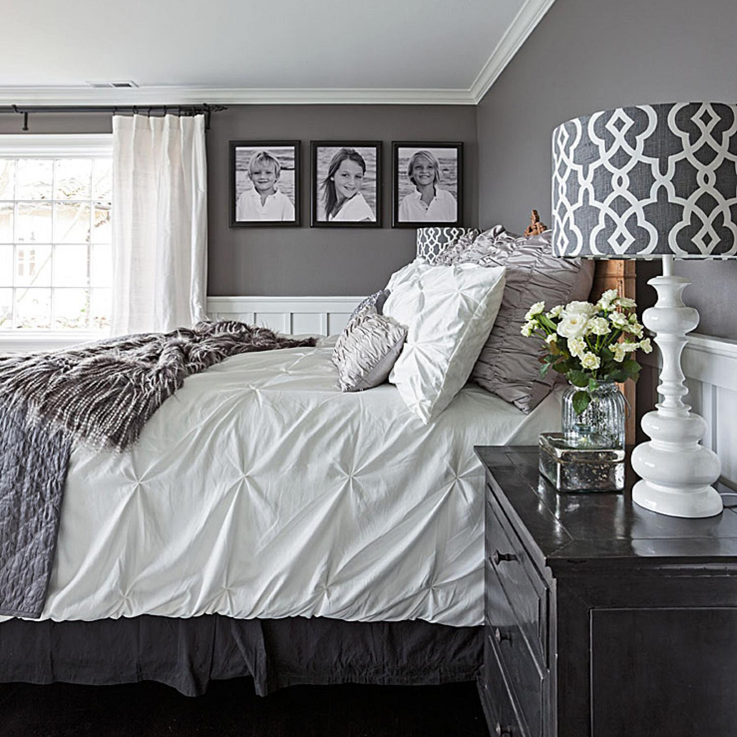 Grey Bedroom Walls
 Gorgeous Gray and White Bedrooms
