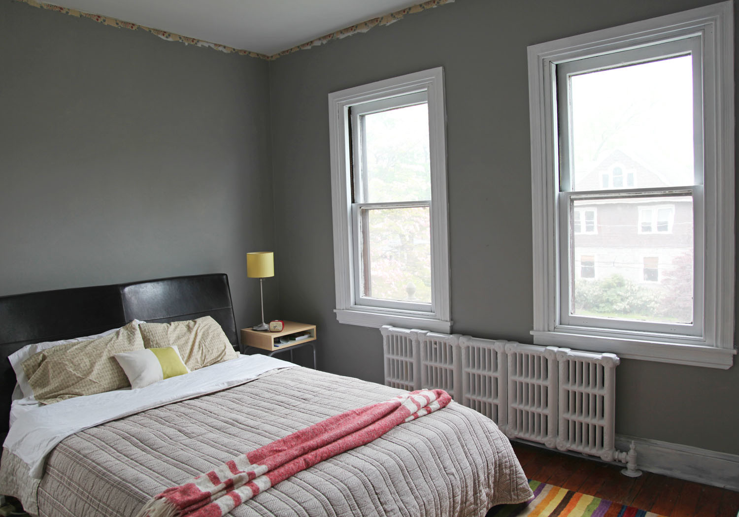 Grey Bedroom Walls
 Master Bedroom New Gray Wall Color & White Trim