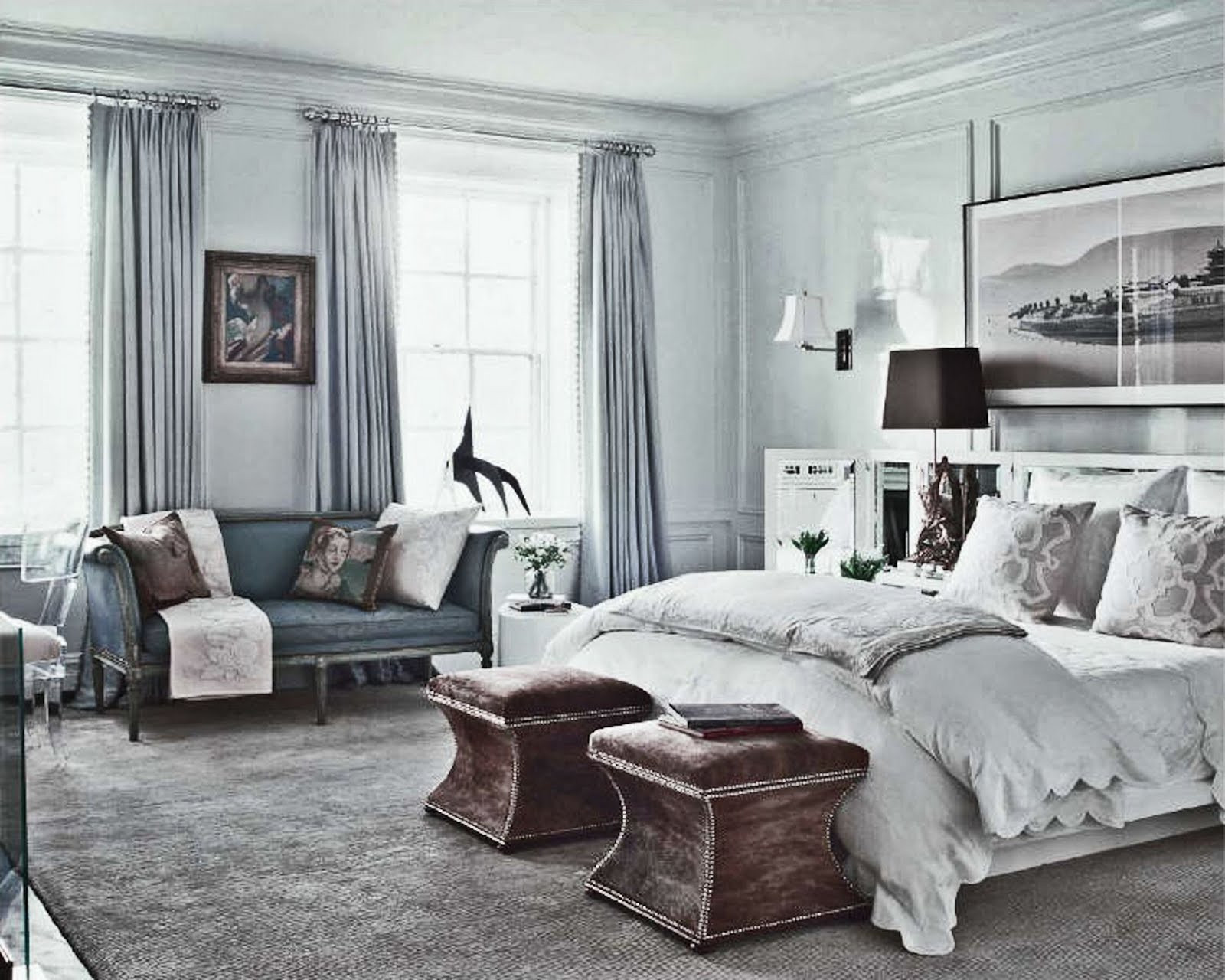 Grey Master Bedroom
 Simple Everyday Glamour Picture Perfect Bedroom
