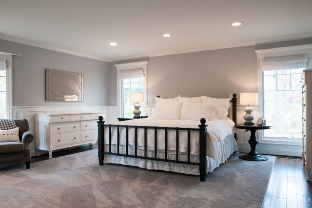 Grey Master Bedroom
 Modern White and Light Gray Master Bedroom Modern