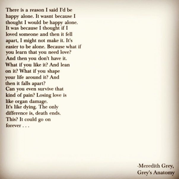 Grey'S Anatomy Romantic Quotes
 Grey s Anatomy quote from Meredith Grey on the season 7