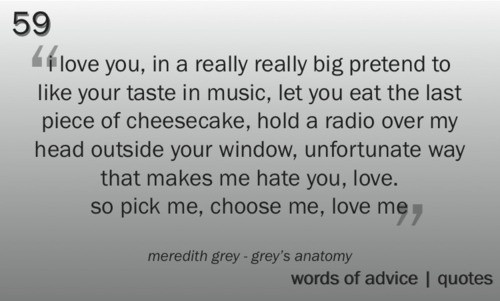 Grey'S Anatomy Romantic Quotes
 Greys Anatomy I Love You Quotes QuotesGram
