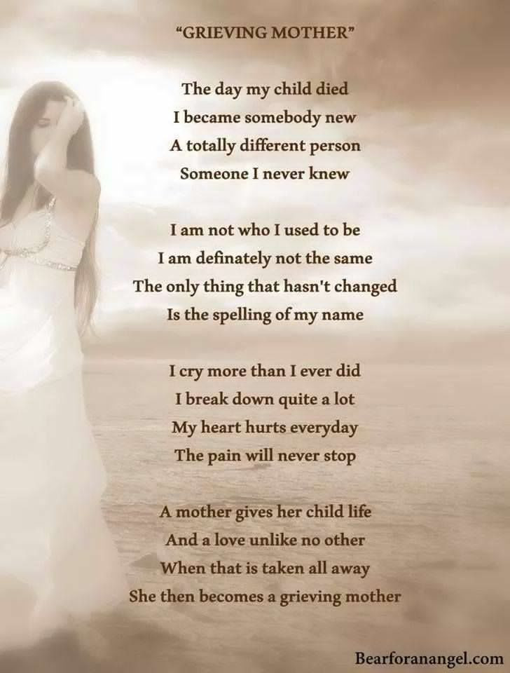 Grieving Mother Quotes
 SHE BE ES A GRIEVING MOTHER – Grief Poetry