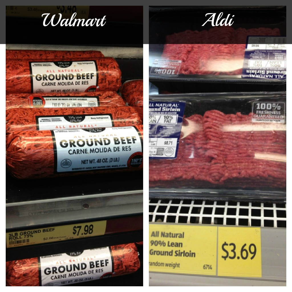 Ground Beef Walmart
 Aldi vs Walmart which one is really less expensive than