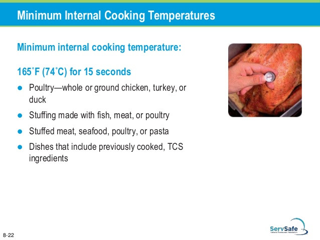 Ground Turkey Internal Temp
 Chapter 8 The Flow of Food Preparation