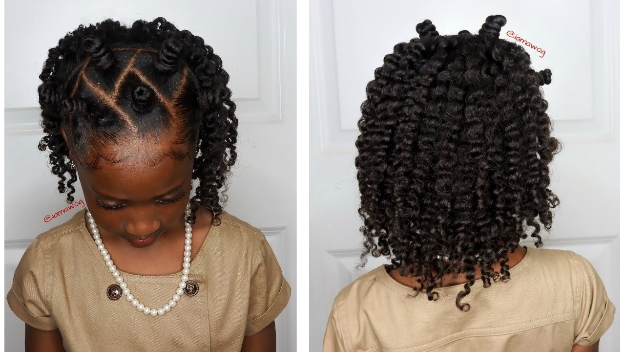 Hairstyle For Kids With Curly Hair
 Mini Bantu Knots w Two Strand Twistout