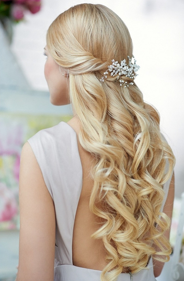 Hairstyles For Weddings Long Hair Half Up
 20 Most Elegant And Beautiful Wedding Hairstyles