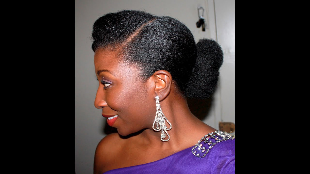 Hairstyles Natural
 47 Elegant Updo on stretched Natural Hair