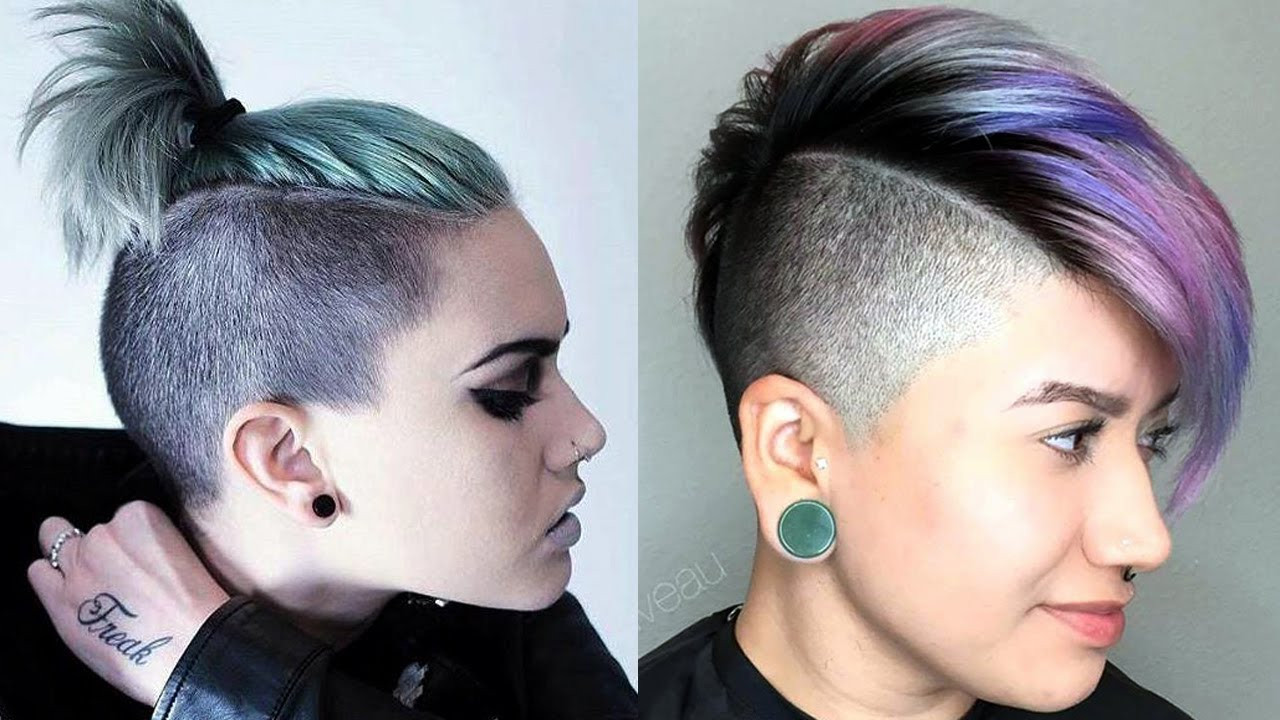 Hairstyles Shaved Sides Long Top
 Long Top Short Sides Haircut Women Extreme Short Hair