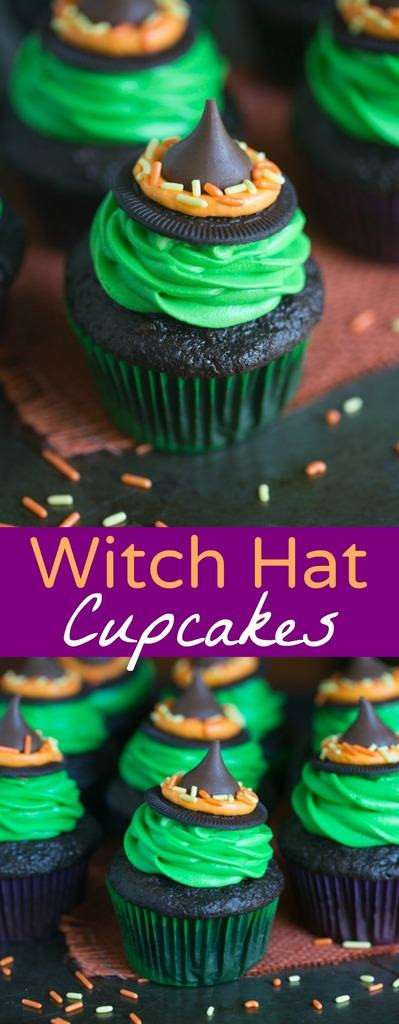 Halloween Cupcakes Pinterest
 Witch Hat Cupcakes Tastes Better From Scratch