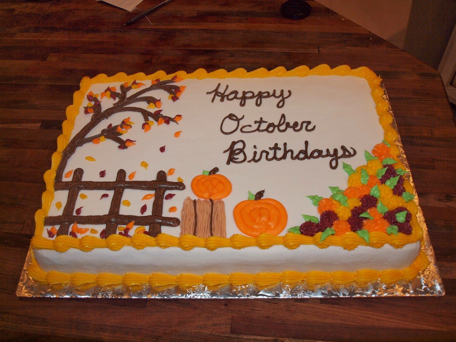 Halloween Sheet Cake
 The Ozinga Outlook Autumn Sheet Cake