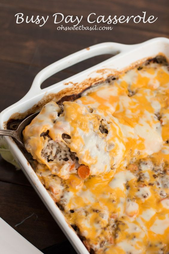 Hamburger Rice Casserole With Mushroom Soup
 Casseroles Beef and rice and Ground beef on Pinterest