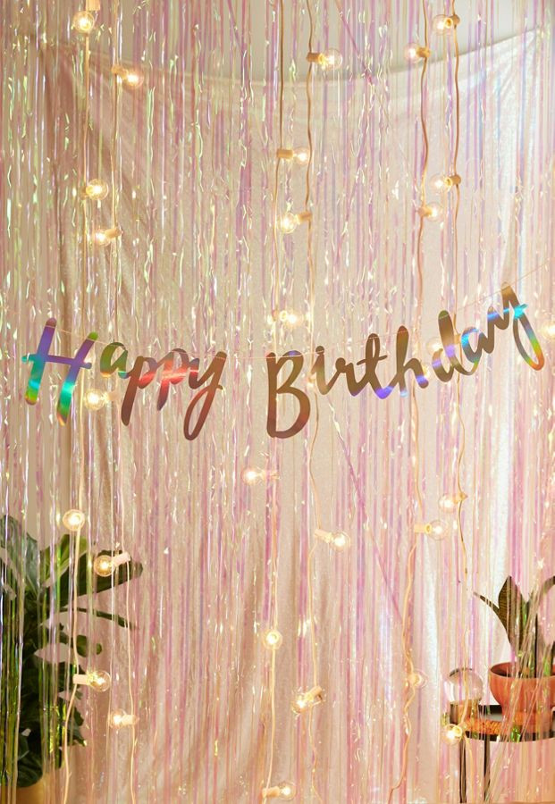 Happy 18th Birthday Decorations
 Ginger Ray Iridescent Foil Happy Birthday Banner