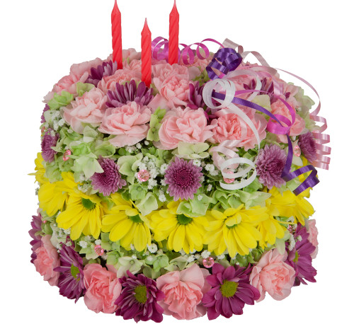 Happy Birthday Cake And Flowers
 Happy Birthday Flower Cake BD49AA · Birthday Flowers