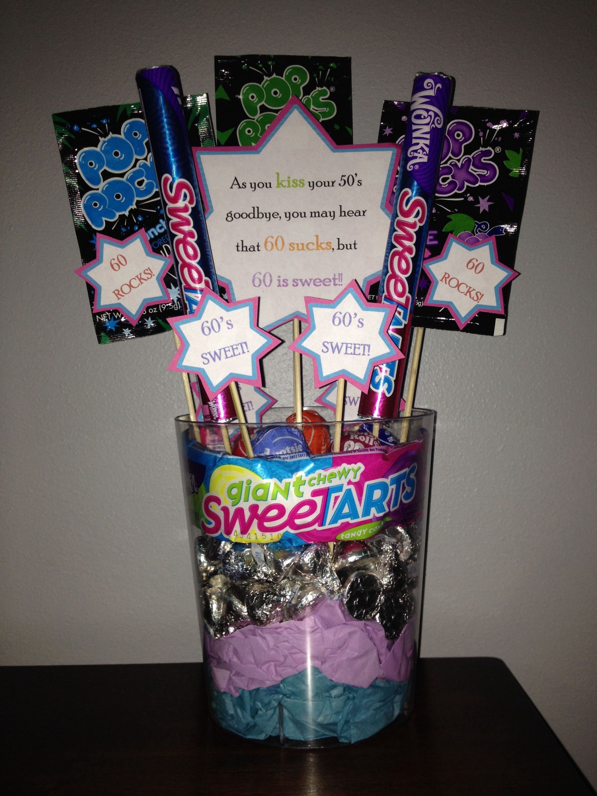 Happy Birthday Gift Ideas
 60th birthday t Hershey kisses tootsie pops two