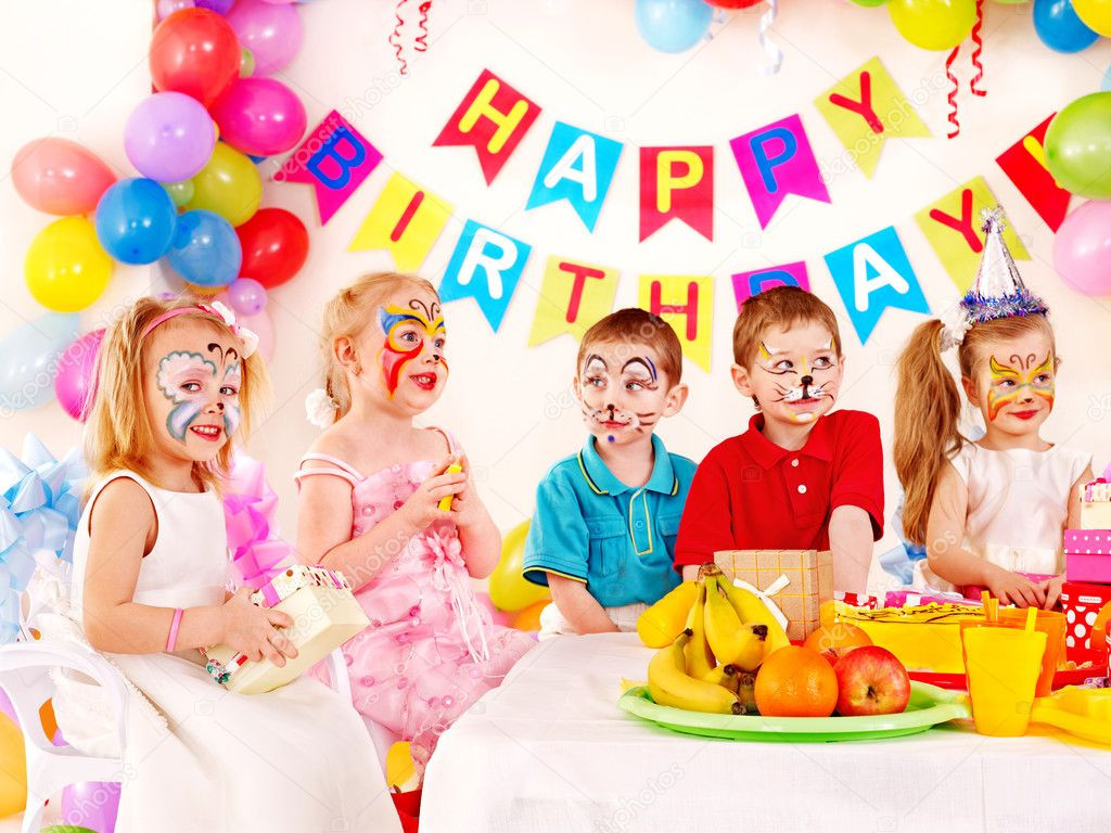 Happy Birthday Party
 Children happy birthday party — Stock © poznyakov