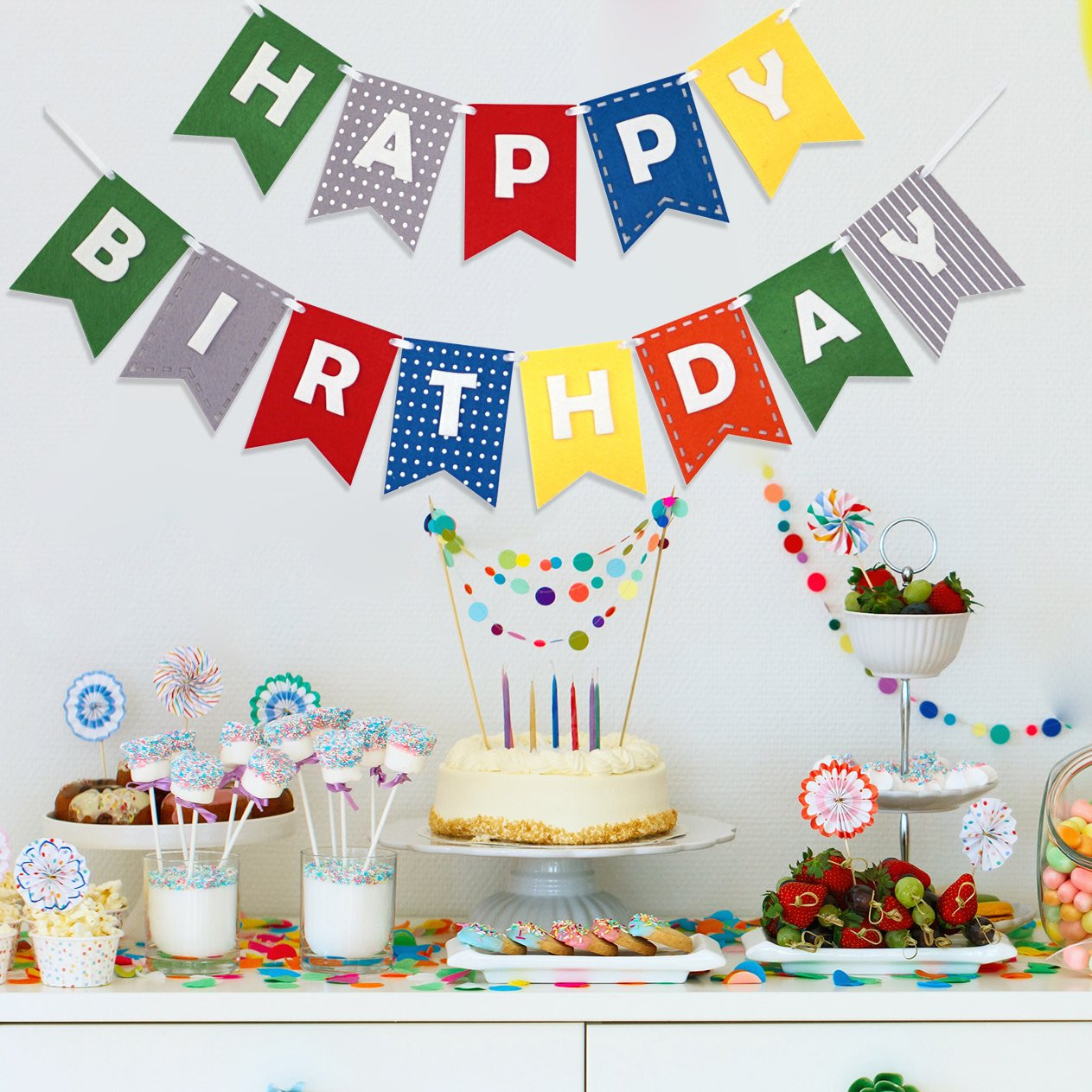 Happy Birthday Party
 Happy Birthday Banner Party Colors