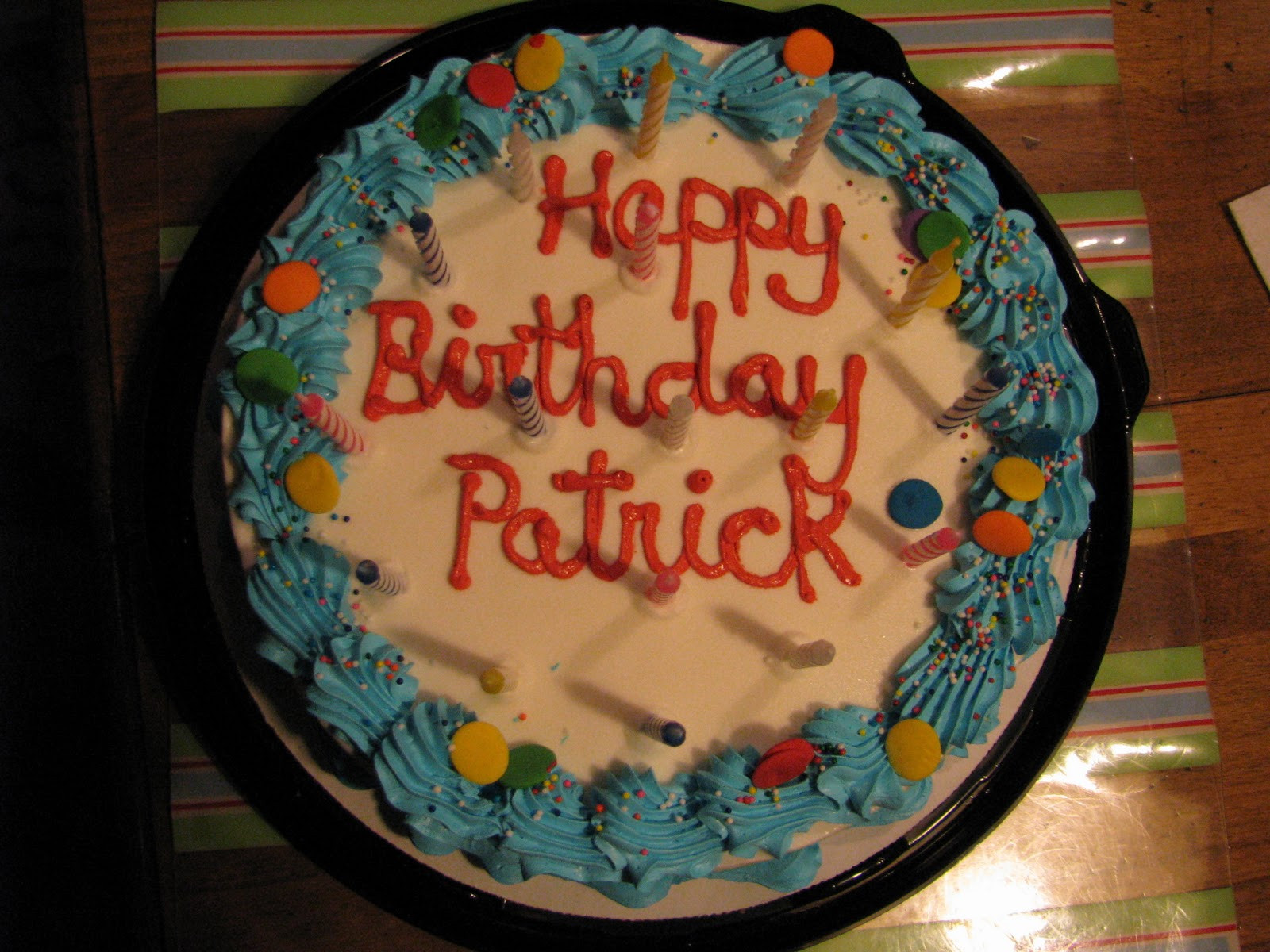 Happy Birthday Patrick Cake
 Five Boys Happy Birthday Patrick