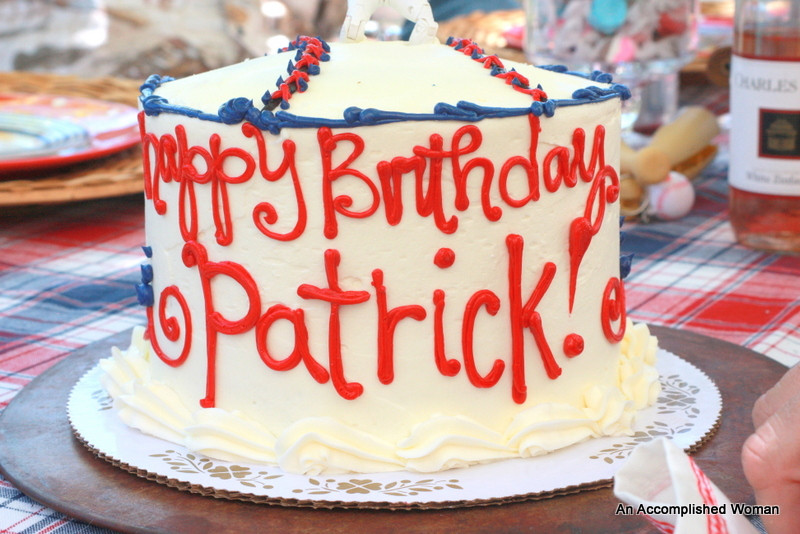 Happy Birthday Patrick Cake
 An Ac plished Woman A Baseball Birthday and Home ing