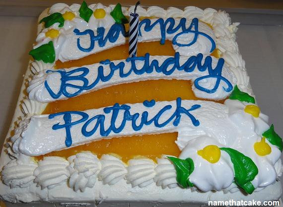 Happy Birthday Patrick Cake
 Name That Cake Send a virtual birthday cake to a friend