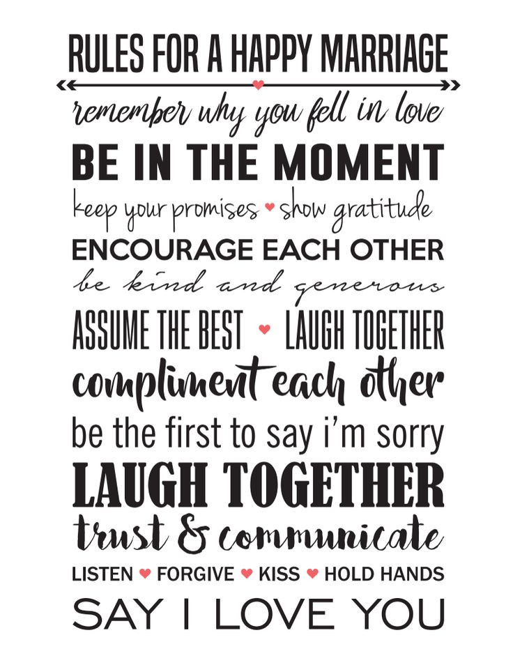 Happy Marriage Quotes
 Rules For A Happy Marriage