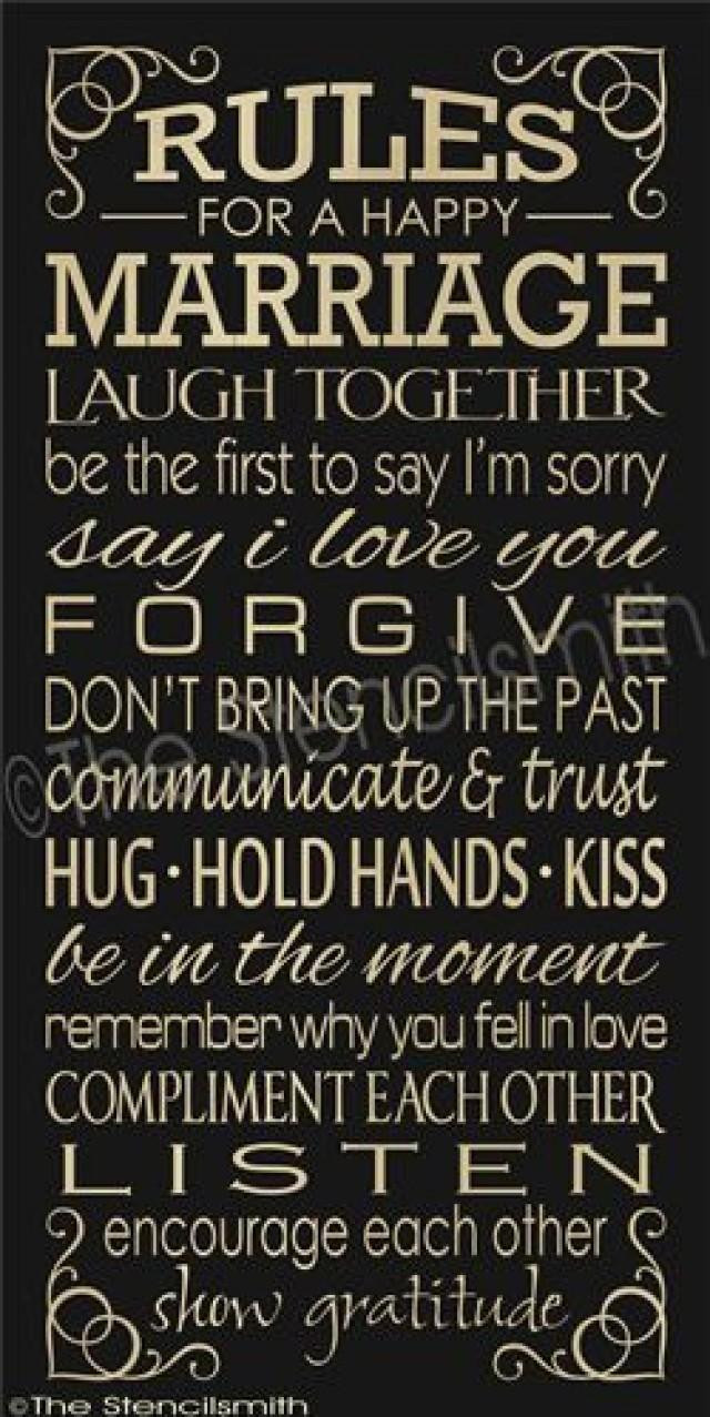 Happy Marriage Quotes
 RULES FOR A HAPPY MARRIAGE Weddbook