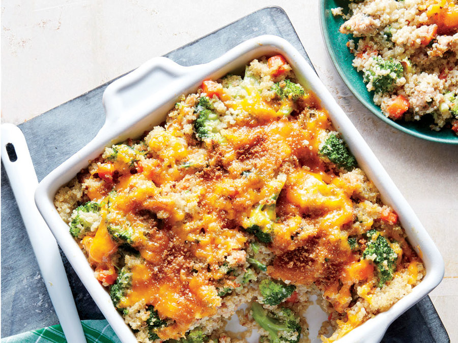 Healthy Dinner Casseroles
 Cheesy Sausage Broccoli and Quinoa Casserole Our Best