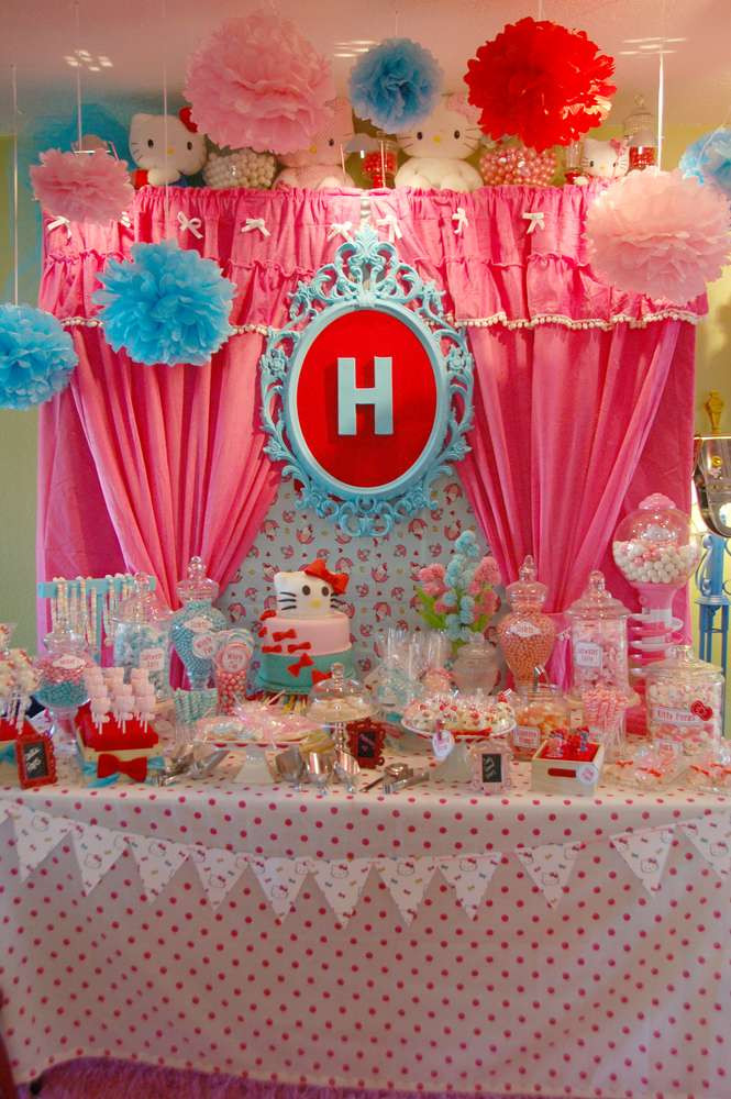Hello Kitty Birthday Party Supplies
 Hello Kitty Birthday Party Ideas 6 of 70