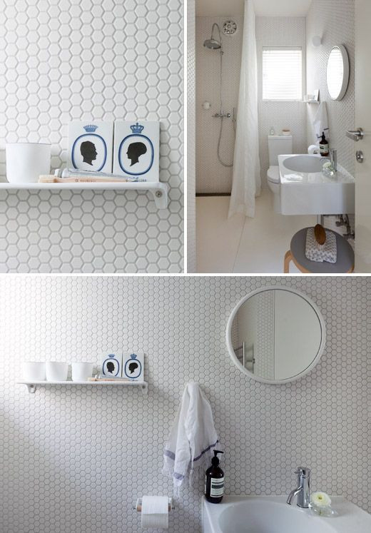 Hexagon Tiles Bathroom
 32 white hexagon bathroom tile ideas and pictures