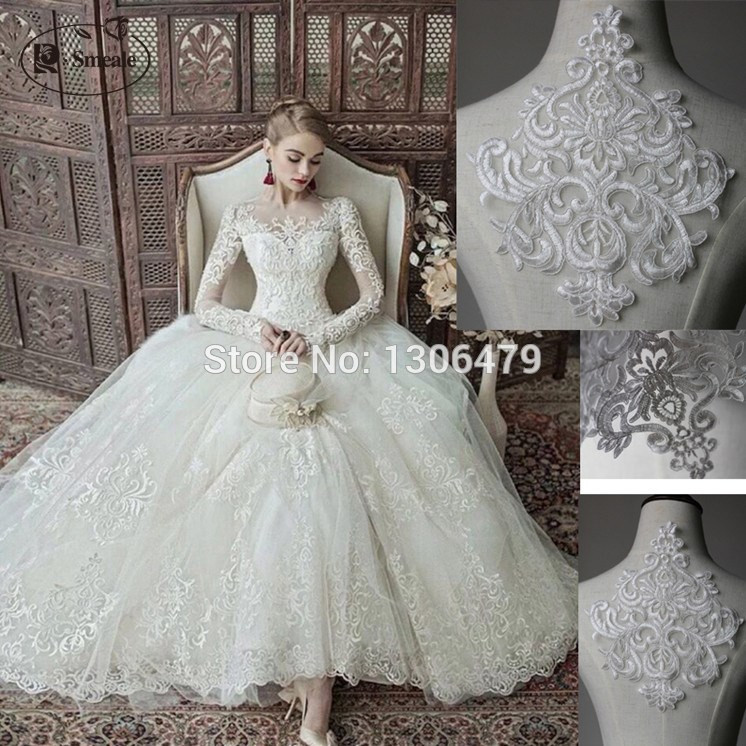 High End Wedding Dresses
 10Pieces Lot French lace fabric black Ivory white