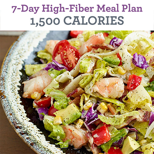 High Fiber Dinner Recipes
 7 Day High Fiber Meal Plan 1 500 Calories EatingWell