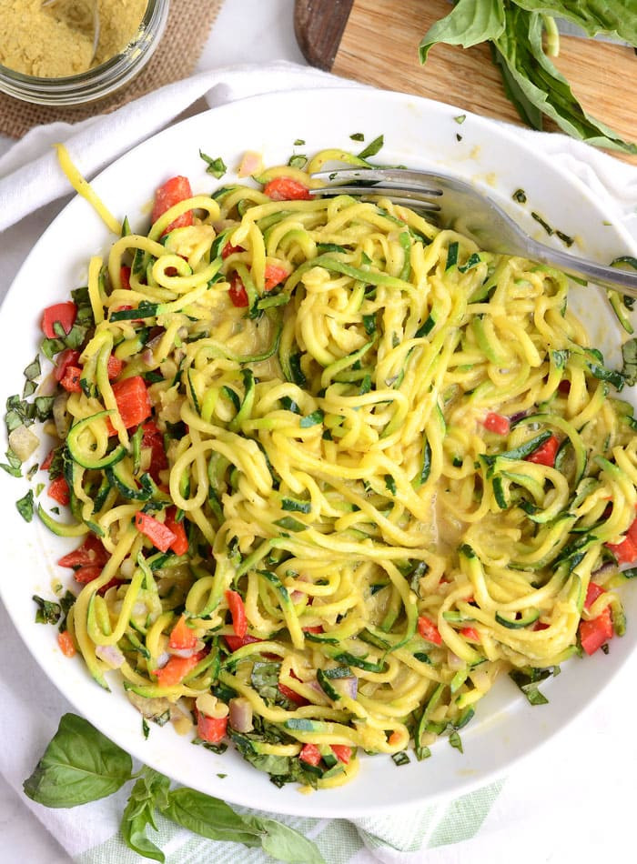 High Protein Low Calorie Vegetarian
 Cheesy Vegan Zoodles Just 6 Ingre nts Low Calorie